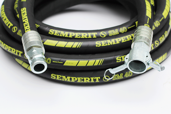 SEMPERIT Mortar Hose SM 40 with couplings, NW 25mm