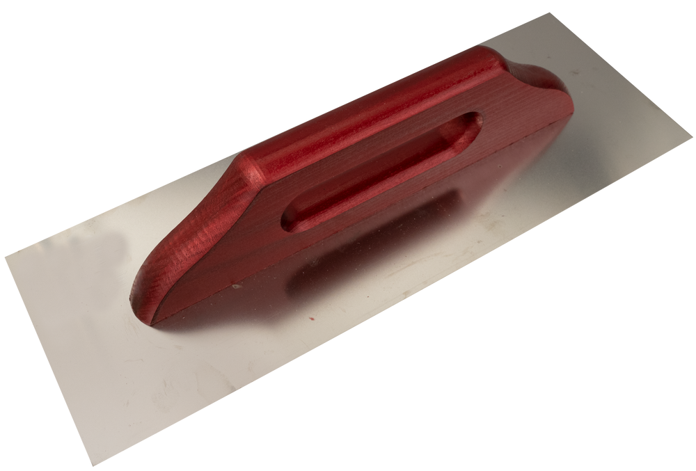 Smoothing trowel 400x130 mm stainless, wooden handle - Viapex GmbH putzmaschinen zubehör ersatzteile