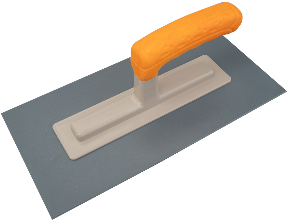 Smoothing trowel PVC PREMIUM 280x130 mm orange handle 3mm - Viapex GmbH putzmaschinen zubehör ersatzteile