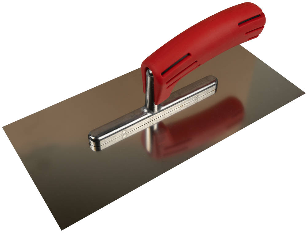 Smoothing trowel 280x130 mm stainless, 2K-handle - Viapex GmbH putzmaschinen zubehör ersatzteile