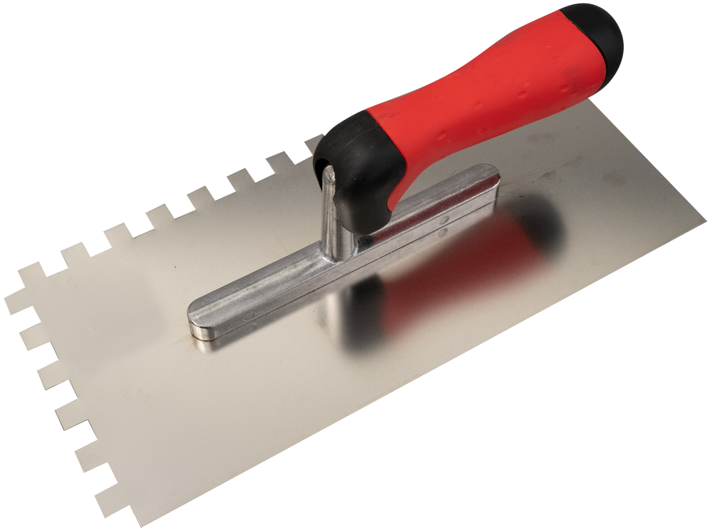 Smoothing trowel 280x130 mm stainless 2K-handle E10 - Viapex GmbH putzmaschinen zubehör ersatzteile