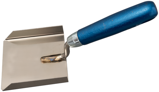 U-shaped corner trowel stainless, wooden handle - Viapex GmbH putzmaschinen zubehör ersatzteile