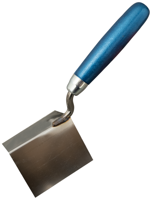 Outside corner trowel stainless, wooden handle - Viapex GmbH putzmaschinen zubehör ersatzteile