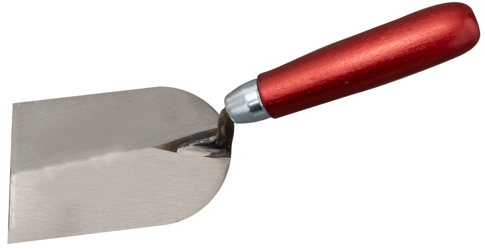 Plaster spatula steel hardened with G-shaped neck wooden handle - Viapex GmbH putzmaschinen zubehör ersatzteile