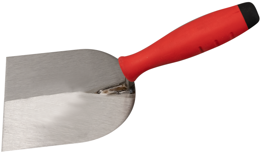 Plaster spatula stainless with G-shaped neck, 2K-handle - Viapex GmbH putzmaschinen zubehör ersatzteile