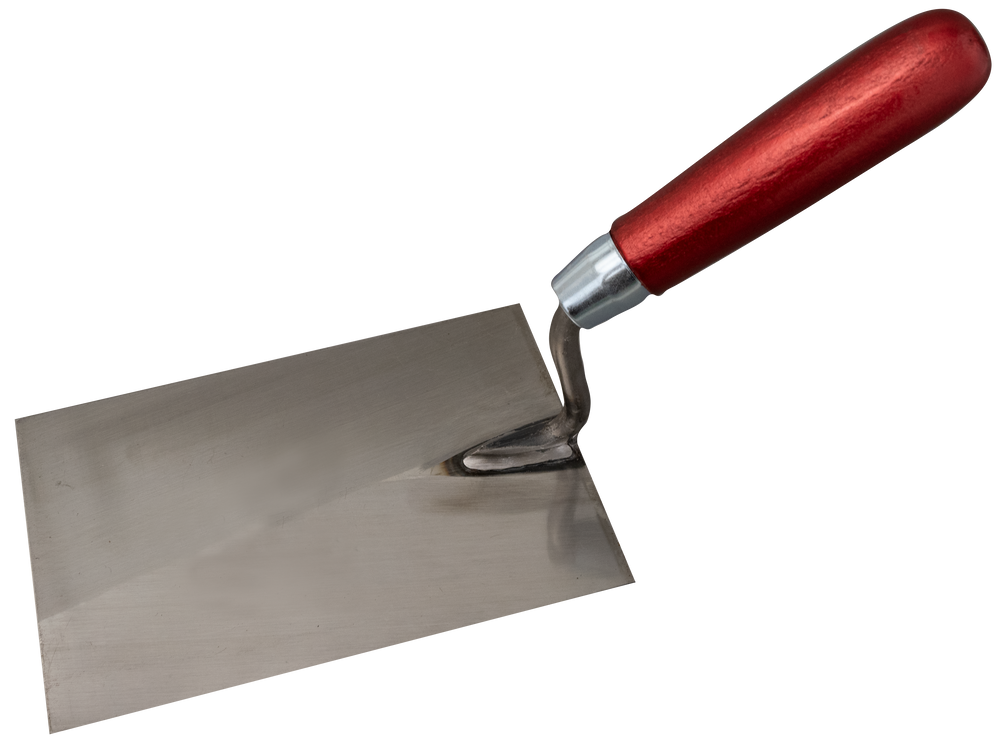 Degginger brick trowel with G-shaped neck, wooden handle - Viapex GmbH putzmaschinen zubehör ersatzteile