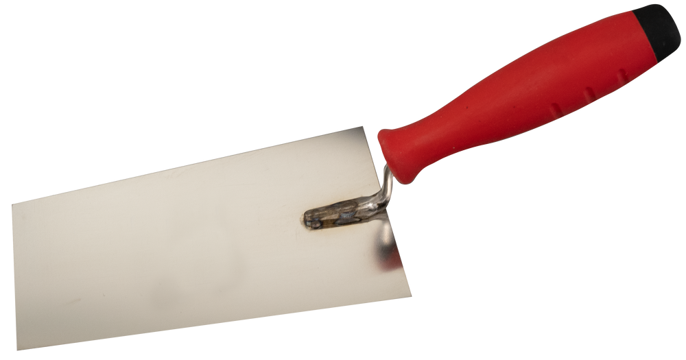 Berner brick trowel stainless with G-shaped neck, 2K-handle - Viapex GmbH putzmaschinen zubehör ersatzteile