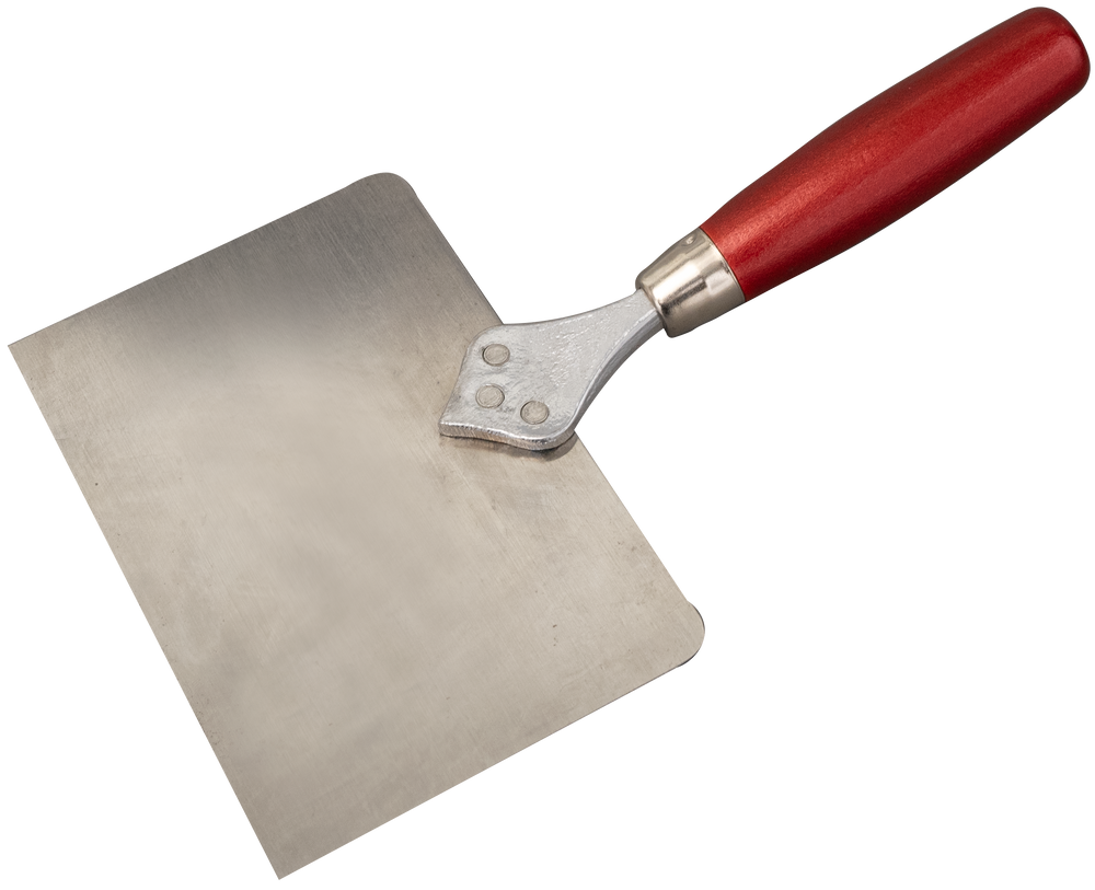 Sptatula steel wooden handle 15 cm - Viapex GmbH putzmaschinen zubehör ersatzteile