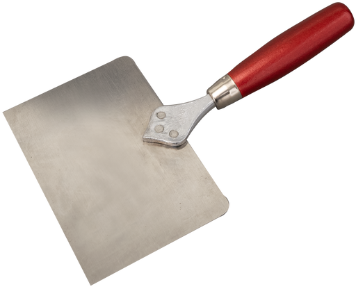 Sptatula steel wooden handle 15 cm - Viapex GmbH putzmaschinen zubehör ersatzteile