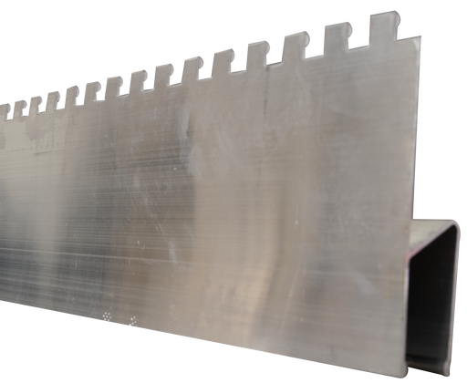 h-profile with toothing 10x10 mm 113x28 mm 120cm - Viapex GmbH putzmaschinen zubehör ersatzteile