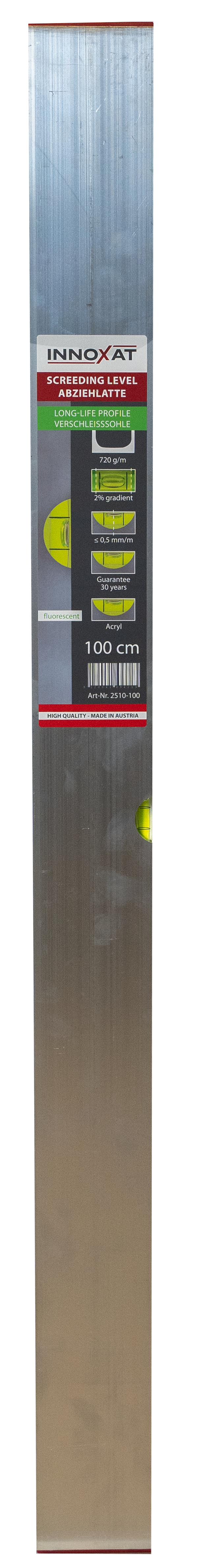 Screeding level 80x18 mm with 1 bubble - Viapex GmbH putzmaschinen zubehör ersatzteile