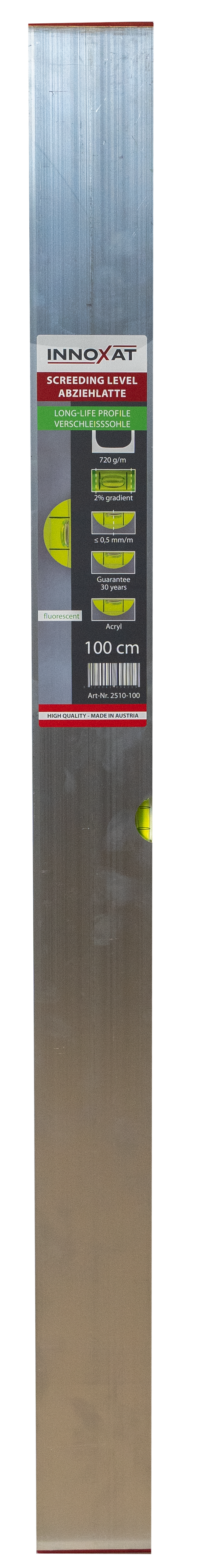 Screeding level 80x18 mm with 1 bubble - Viapex GmbH putzmaschinen zubehör ersatzteile