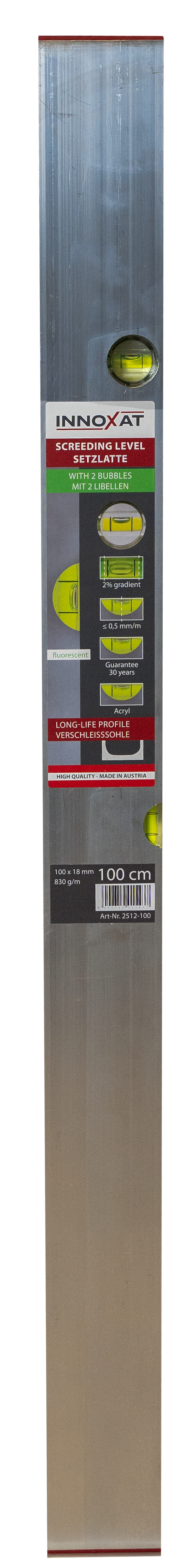 Screeding level 100x18 mm with 2 bubbles - Viapex GmbH putzmaschinen zubehör ersatzteile