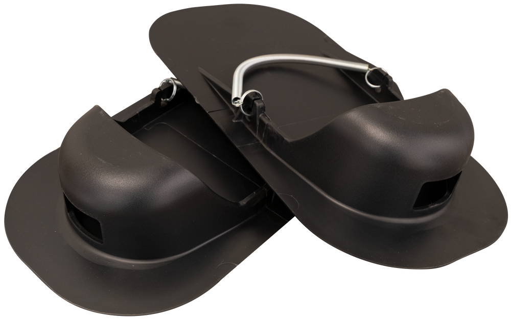 Smoothing shoes PVC black with fastening spring - Viapex GmbH putzmaschinen zubehör ersatzteile