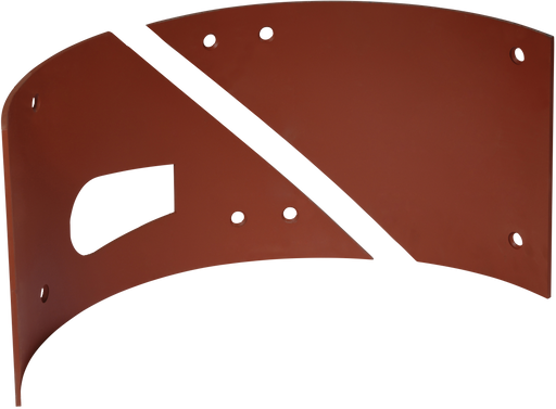 Wear plate 6mm Hardox with outlet - Viapex GmbH putzmaschinen zubehör ersatzteile