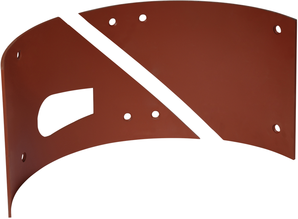 Wear plate 6mm Steel with outlet - Viapex GmbH putzmaschinen zubehör ersatzteile