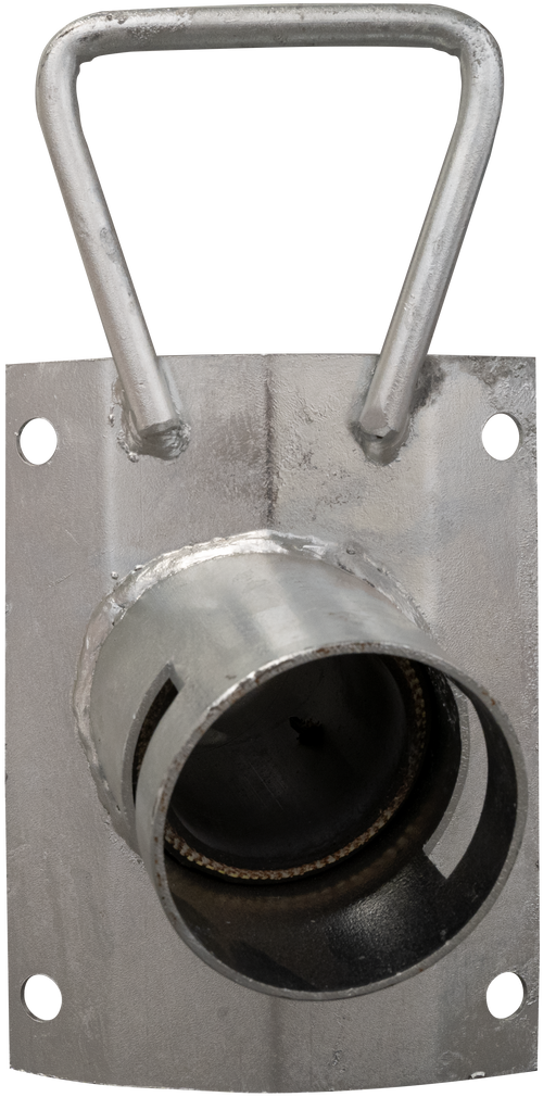 Connection plate MK 50 for discharge stands aluminium - Viapex GmbH putzmaschinen zubehör ersatzteile