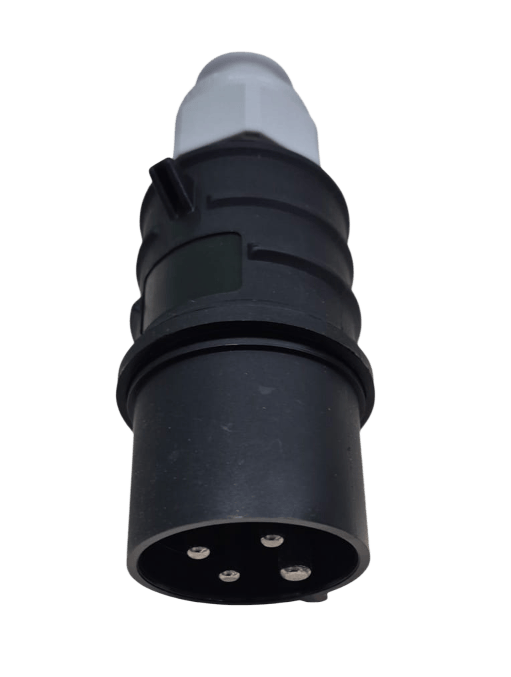 CEE Plug 4 x 16 A, 7h, Black, Three-Phase
