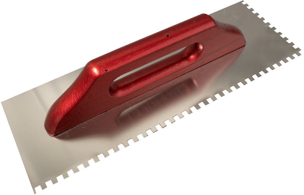 Notched Smoothing Trowel 400x130 mm, Wooden Handle