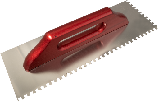 Notched Smoothing Trowel 400x130 mm, Wooden Handle