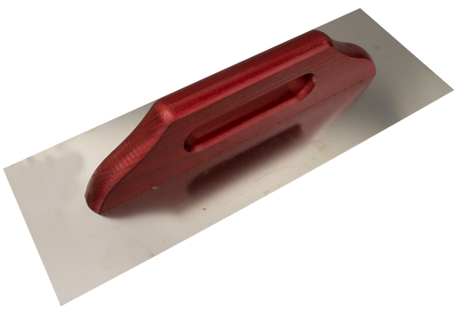 Stainless Smoothing Trowel 400x130, Wooden