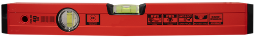 Red Spirit Level, 0.5 mm/m, Made in Austria